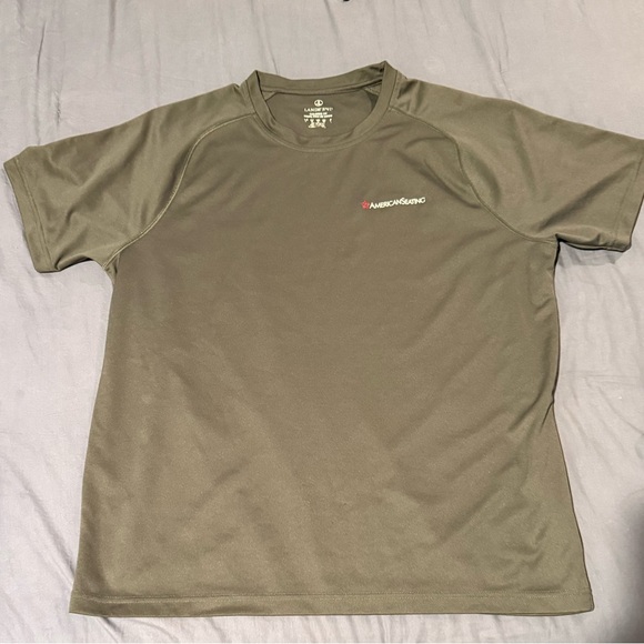 Lands End Men's Olive Short Sleeve Tee - Picture 1 of 3
